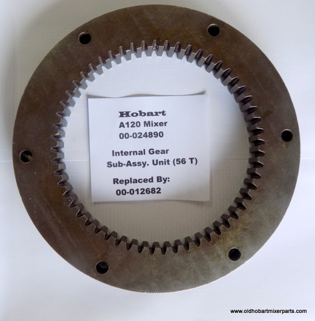 Hobart A120 00-024890  Internal 56 Tooth Gear Sub-Assy. Replaced By: 00-012682 Used